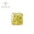 ForeverFlame fancy yellow 1.3ct 6*6mm vvs Radiant Cut diamond CVD CZ Moissanite women jewlery diamond engagement